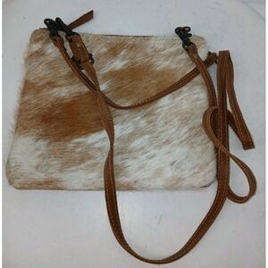 Myra Bag Womens Western Style Crossbody Cowhide Leather Purse Bag Clean.  A131